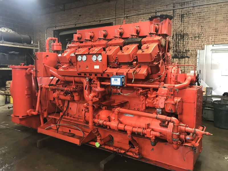Used Waukesha L7042GU Natural Gas Generator, 21,630 Hrs