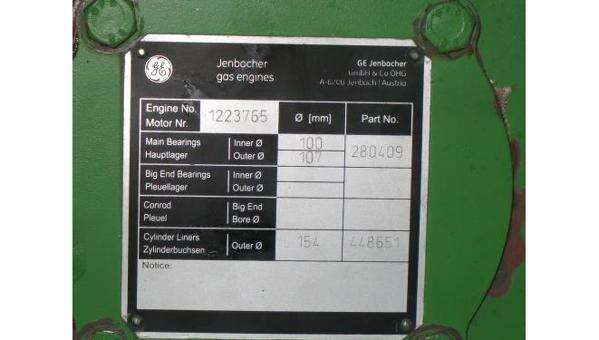 Used Jenbacher J320GS C81 Natural Gas Generator