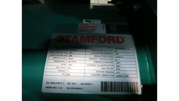 Used Cummins DFEK QSX15-G9 Diesel Generator, 104 Hrs, EPA Tier 2