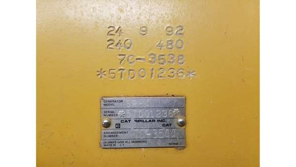 Used Caterpillar 3512 Diesel Generator, 573 Hrs