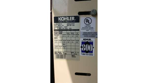 Used Kohler 150REOZJB Diesel Generator, 350 Hrs