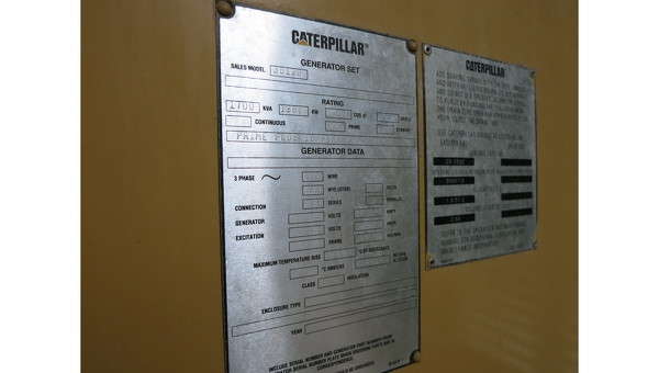 Used Caterpillar 3512B Diesel Generator, 962 Hrs