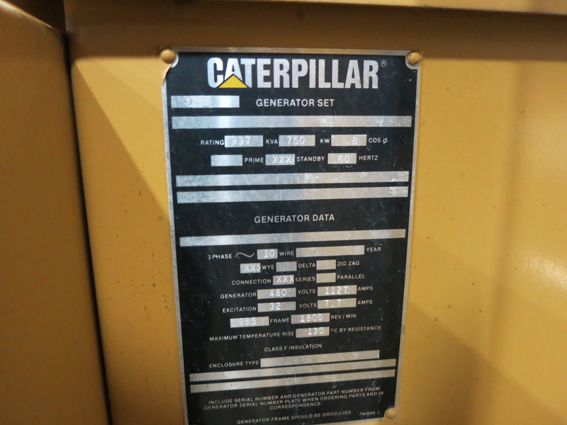 Used Caterpillar 3508 Diesel Generator, 1512 Hrs