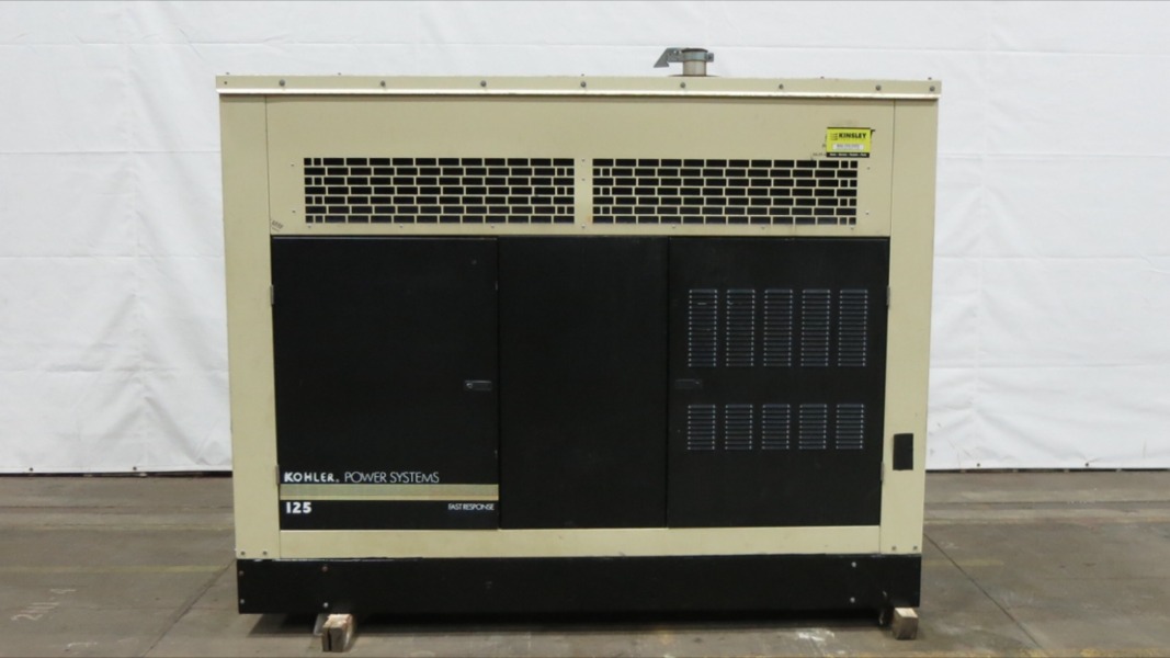 Used Kohler 125RZG Natural Gas Generator, 820 Hrs