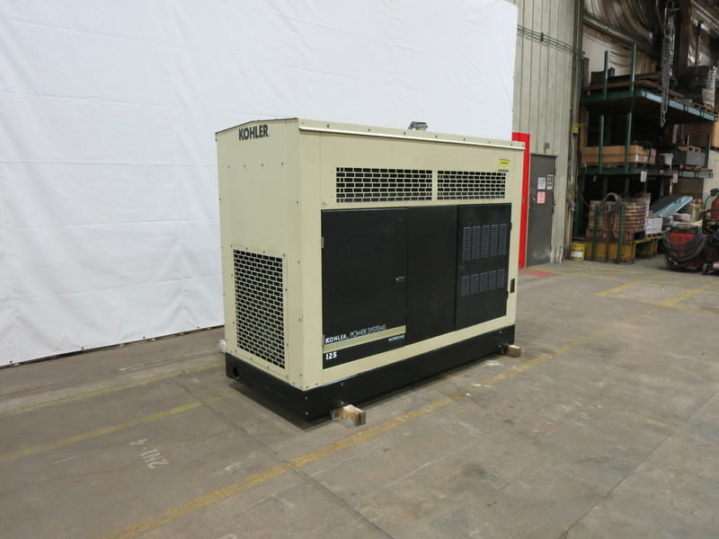 Used Kohler 125RZG Natural Gas Generator, 820 Hrs