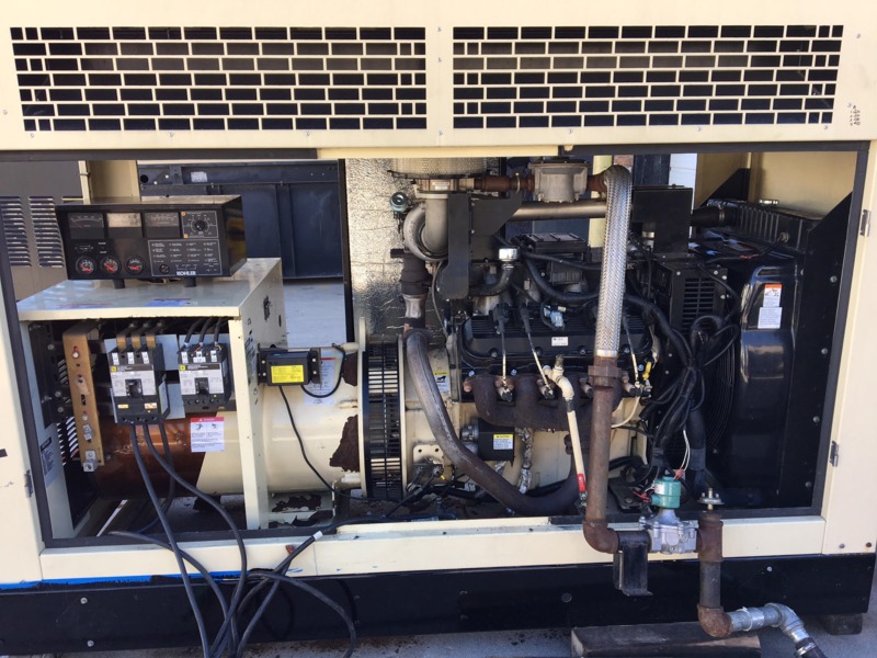 Used Kohler 125RZG Natural Gas Generator, 820 Hrs