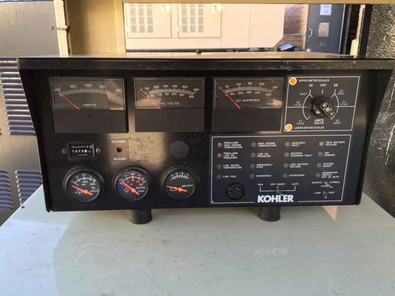 Used Kohler 125RZG Natural Gas Generator, 820 Hrs