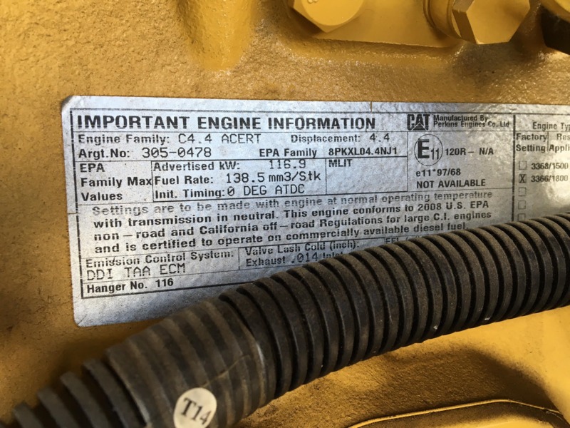 Used Caterpillar D80-6 Diesel Generator, 117 Hrs, EPA Tier 3