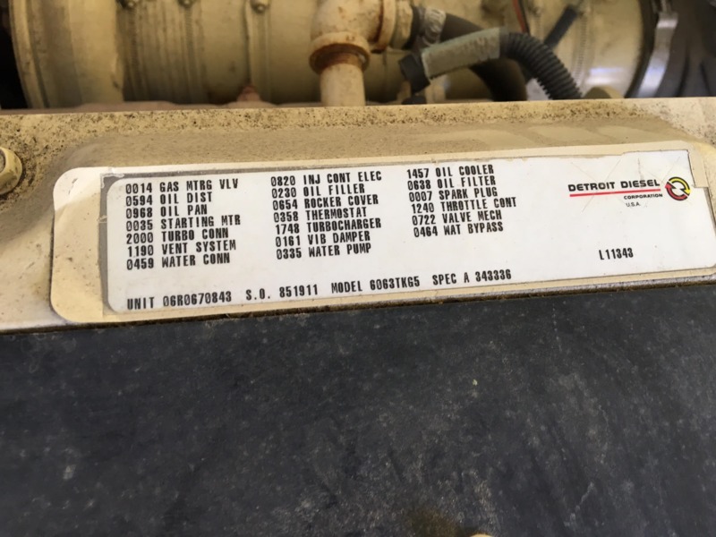 Used Kohler 275RZD Natural Gas Generator