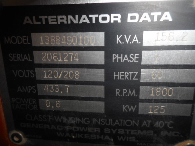 Used Generac 5.0L Diesel Generator