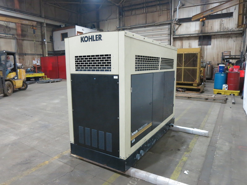 Used Kohler 125RZG Natural Gas Generator, 86 Hrs