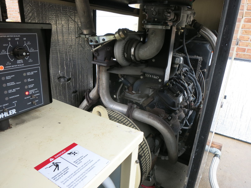 Used Kohler 125RZG Natural Gas Generator, 86 Hrs