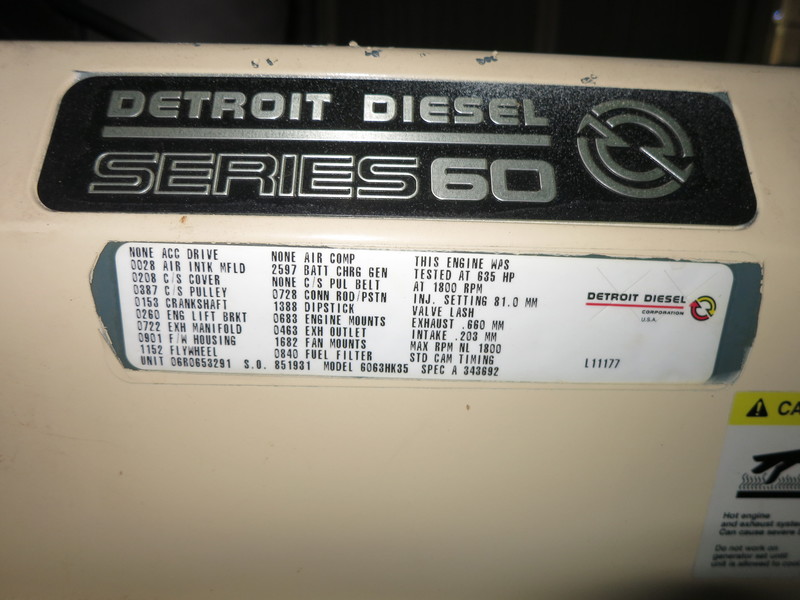 Used Kohler 400REOZD Diesel Generator, 881 Hrs