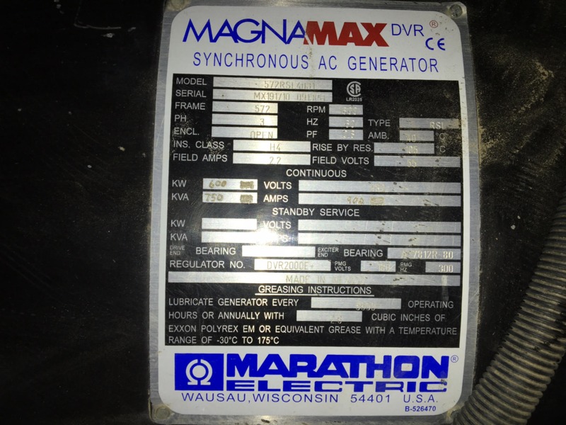 Used Volvo Penta TWD1634GE Diesel Generator, 4754 Hrs, EPA Tier 2