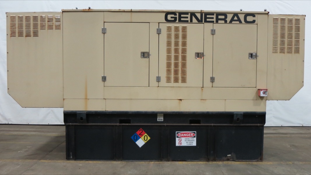 Used Generac John Deere 6090HF484 Diesel Generator, 212 Hrs