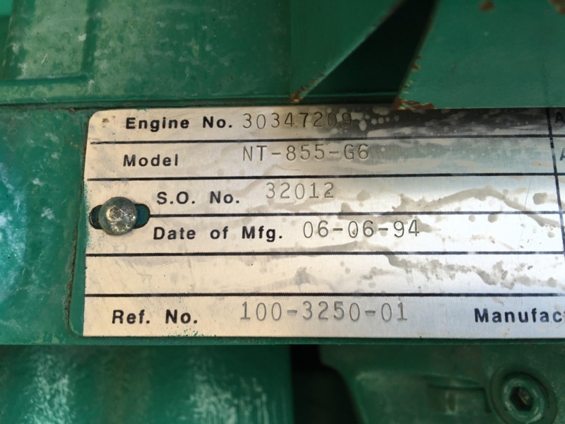 Used Cummins 275DFBF Diesel Generator, 422 Hrs