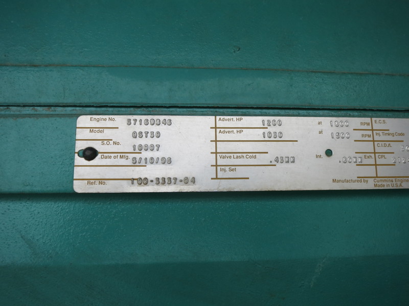Used Cummins 750DFHA Diesel Generator, 410 Hrs