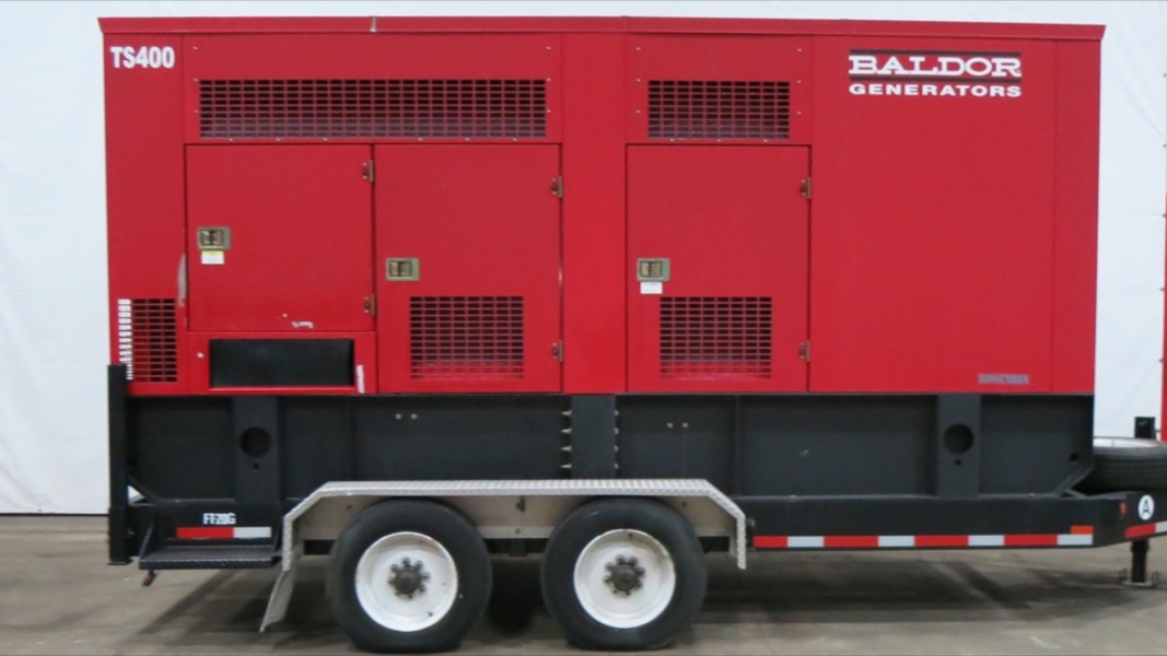Used Baldor TS400T Rental Grade Diesel Generator, 1015 Hrs, EPA Tier 3