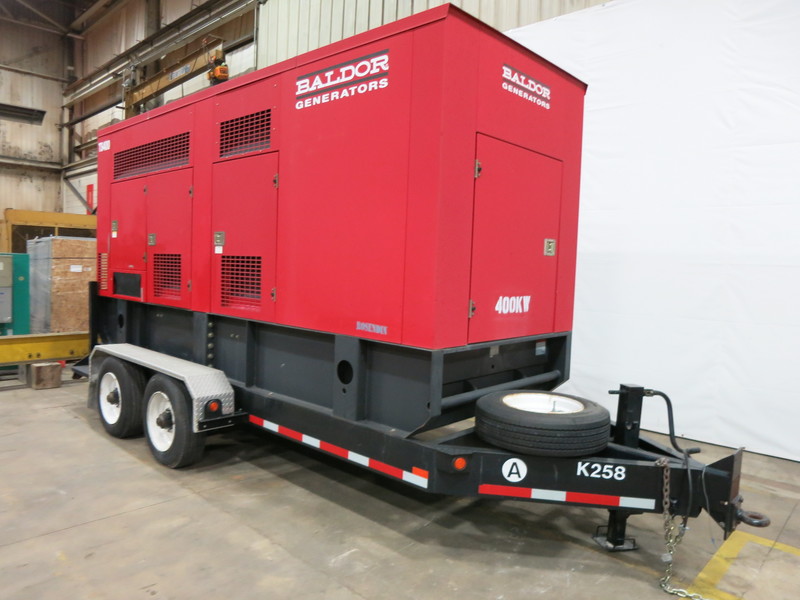 Used Baldor TS400T Rental Grade Diesel Generator, 1015 Hrs, EPA Tier 3
