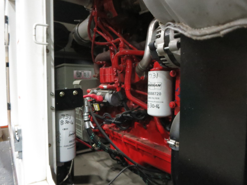 Used Doosan / Cummins G190 Rental Grade Diesel Generator, 740 Hrs