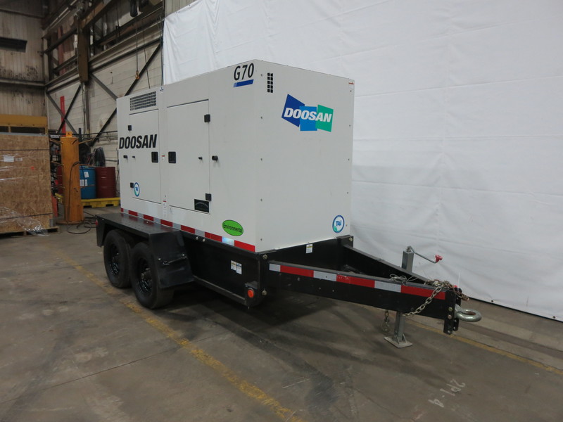 Used Doosan / Cummins G70 Rental Grade Diesel Generator, 1972 Hrs