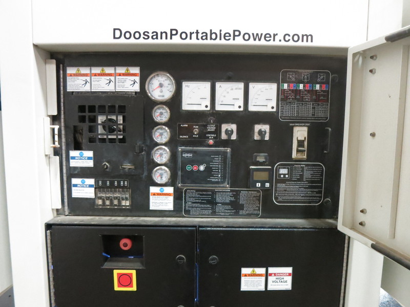 Used Doosan / Cummins G70 Rental Grade Diesel Generator, 1972 Hrs