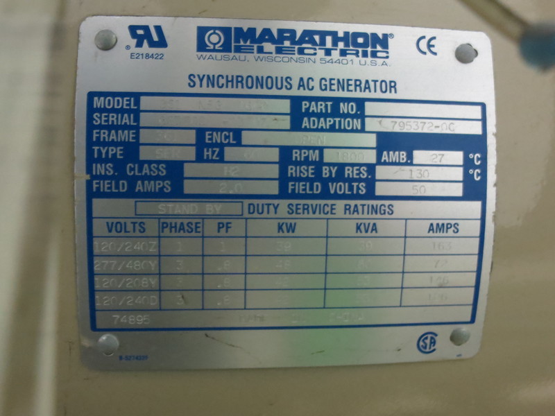 Used Katolight NL30FGG4 Natural Gas Generator, 0 Hrs