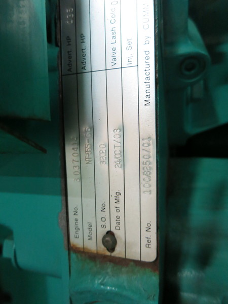 Used Cummins 275DFBF Diesel Generator, 344 Hrs