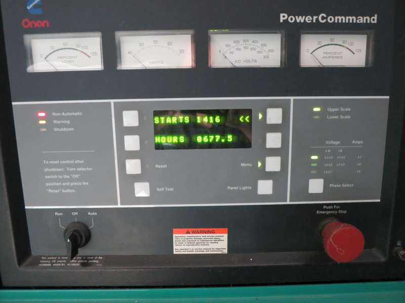 Used Cummins 750DFHA Diesel Generator, 678 Hrs