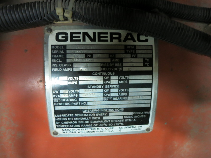 Used Generac SD250 Diesel Generator