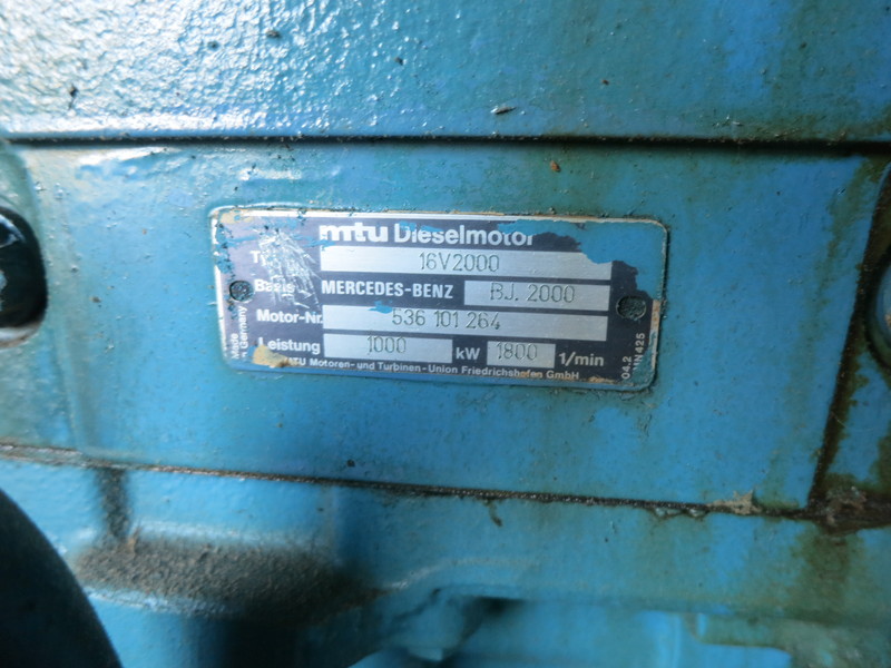 Used MTU 16V2000 Diesel Generator | 401 Hrs | 850 KW | 0 Price | CSDG