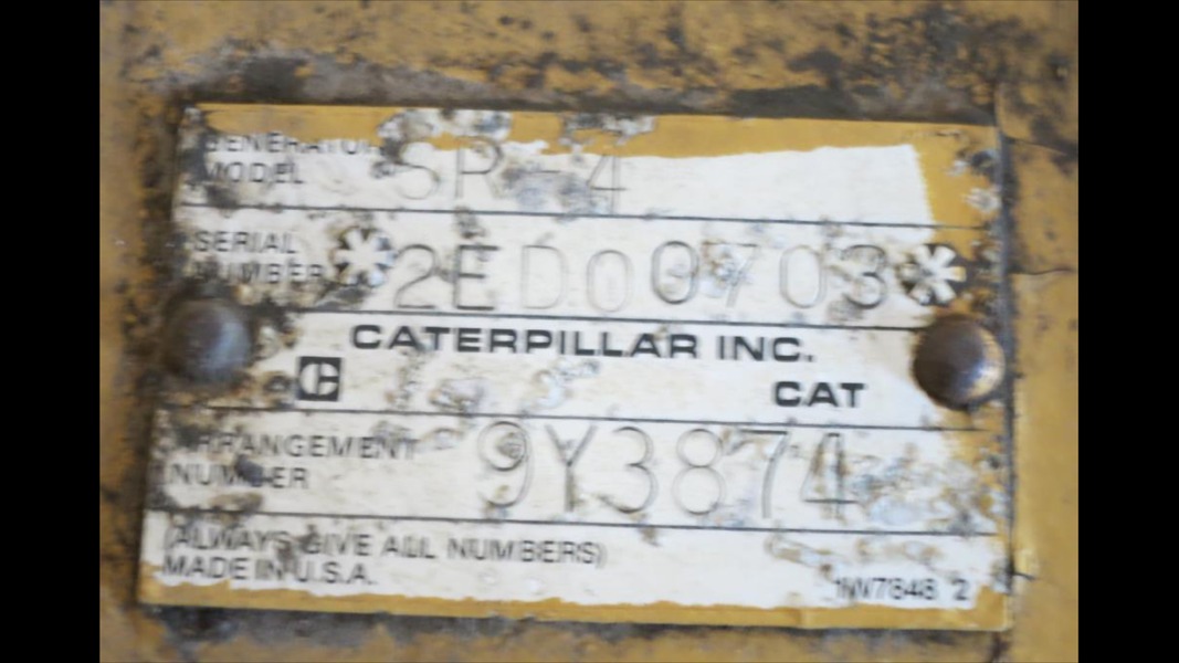 Used Caterpillar 3516 Diesel Generator, 1242 Hrs