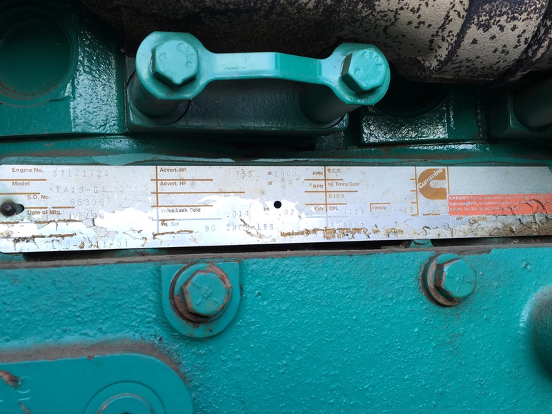 Used Cummins 500DFED Diesel Generator, 1213 Hrs