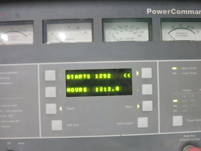 Used Cummins 500DFED Diesel Generator, 1213 Hrs