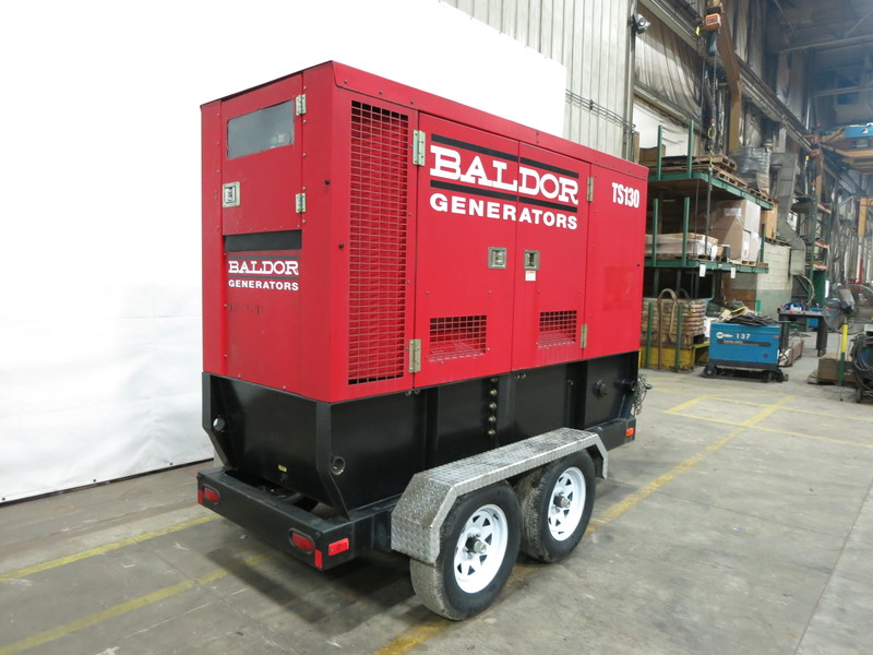 Used Baldor TS130T Rental Grade Diesel Generator, 1128 Hrs, EPA Tier 3