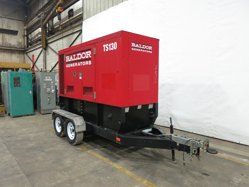Used Baldor TS130T Rental Grade Diesel Generator, 1128 Hrs, EPA Tier 3