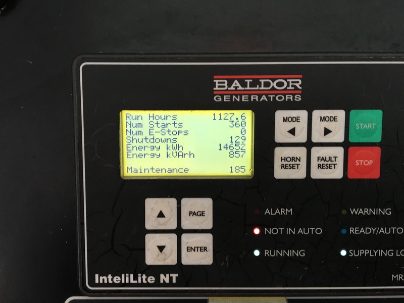 Used Baldor TS130T Rental Grade Diesel Generator, 1128 Hrs, EPA Tier 3