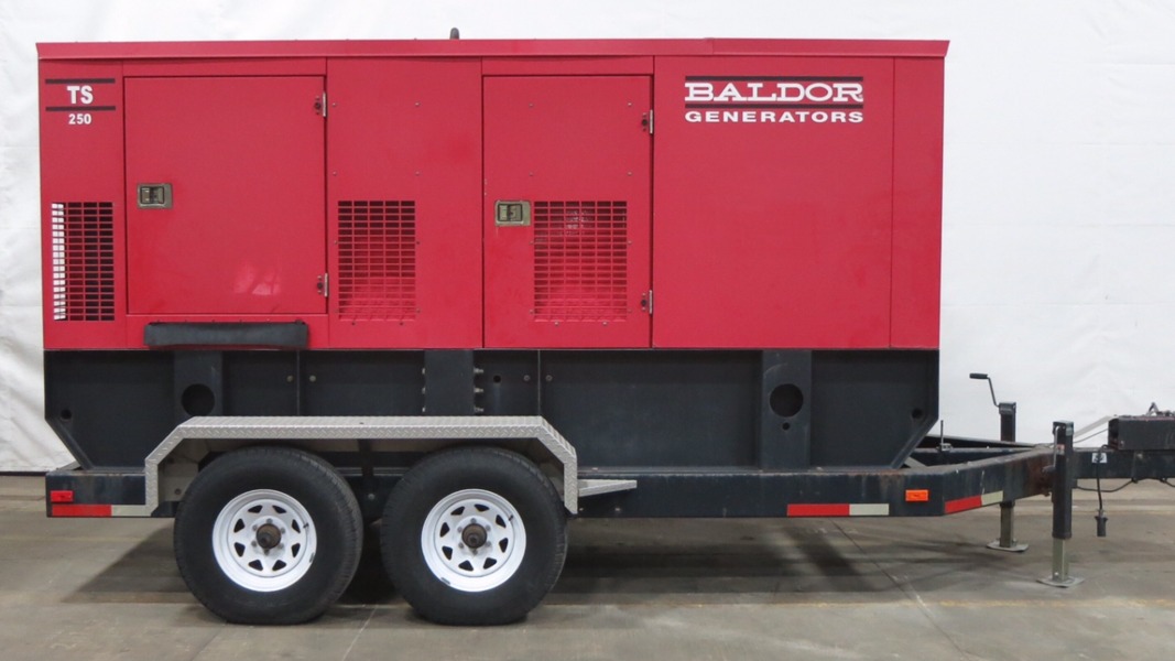 Used Baldor TS250T Rental Grade Diesel Generator, 2490 Hrs