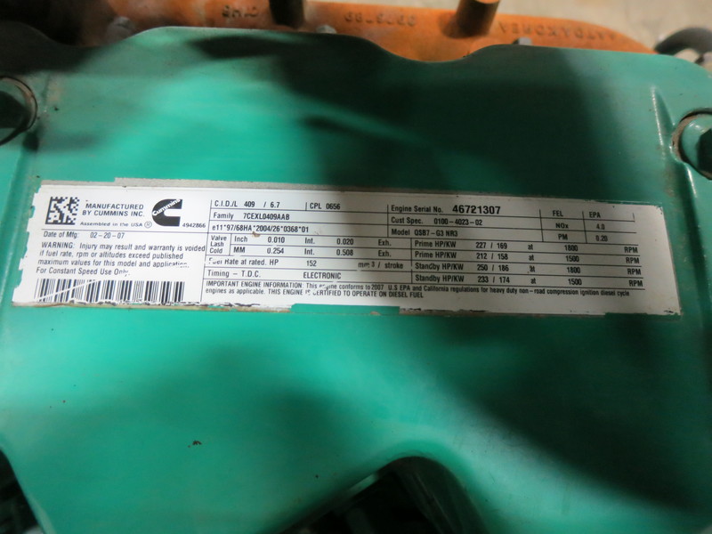 Used Cummins DSGAB Diesel Generator, 533 Hrs, EPA Tier 3,