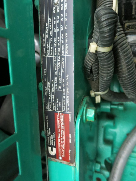 Used Cummins DGCB Diesel Generator, 434 Hrs