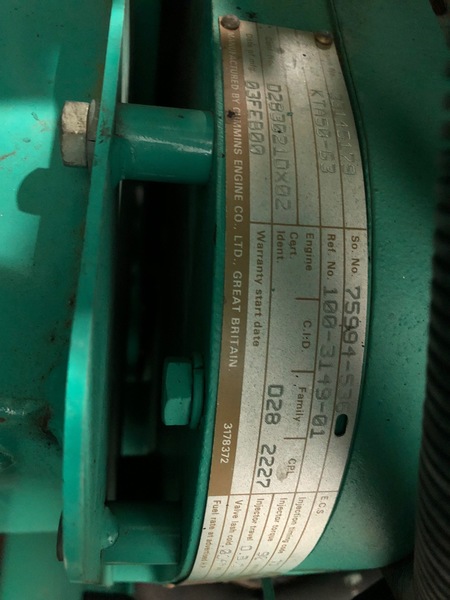 Used Cummins DFLC KTA50-G3 Diesel Generator, 367 Hrs