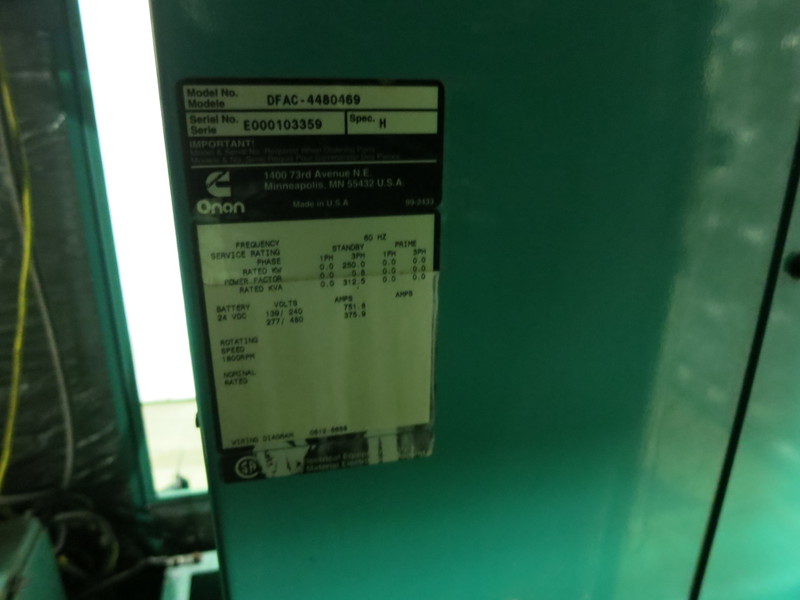 Used Cummins DFAC Diesel Generator, 22 Hrs