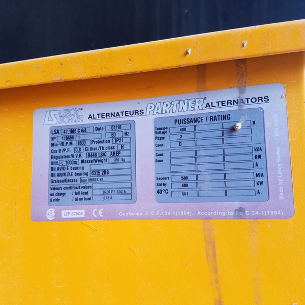 Used SDMO GS400 Diesel Generator, 900 Hrs