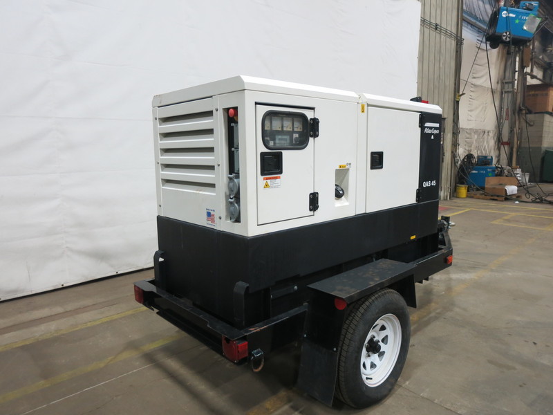 Used Atlas Copco QAS 45 Rental Grade Diesel Generator, 4109 Hrs