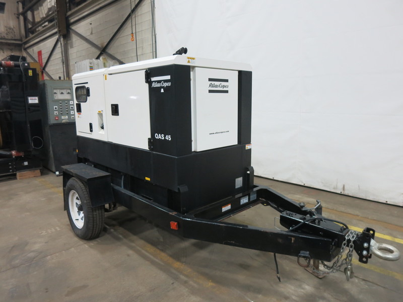 Used Atlas Copco QAS 45 Rental Grade Diesel Generator, 4109 Hrs