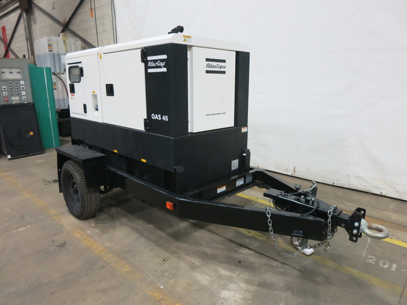Used Atlas Copco QAS 45 Rental Grade Diesel Generator, 3822 Hrs