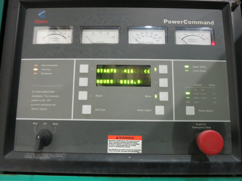 Used Cummins DFCE NTA855-G5 Diesel Generator, 311 Hrs