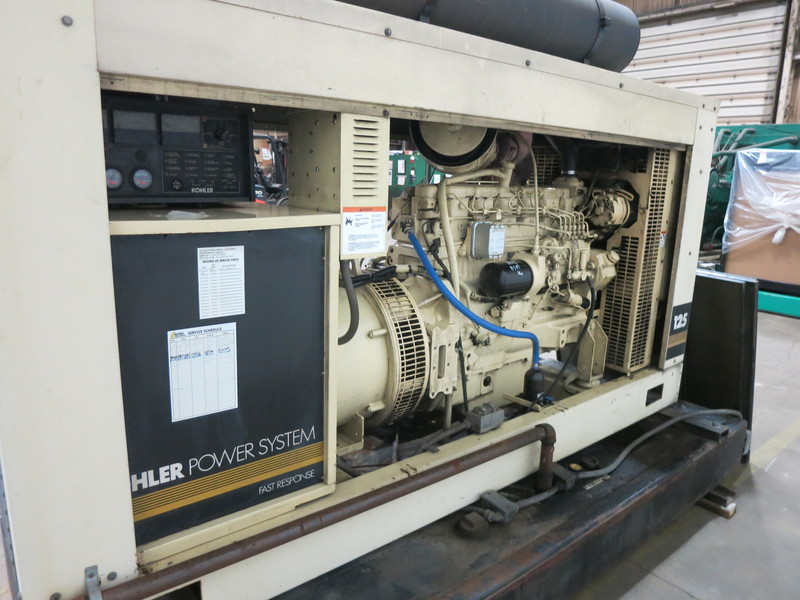 Used Kohler 125ROZJ81 Diesel Generator, 219 Hrs
