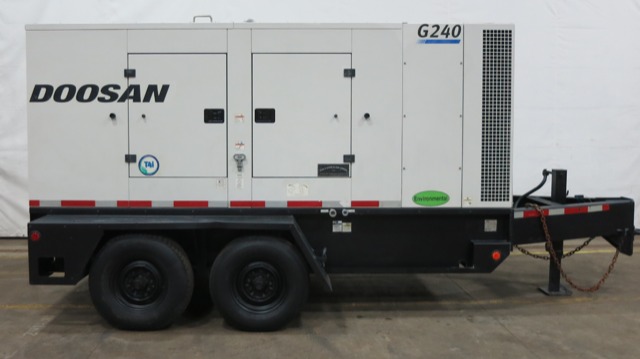 Used Doosan / Cummins G240 Rental Grade Diesel Generator, 5006 Hrs