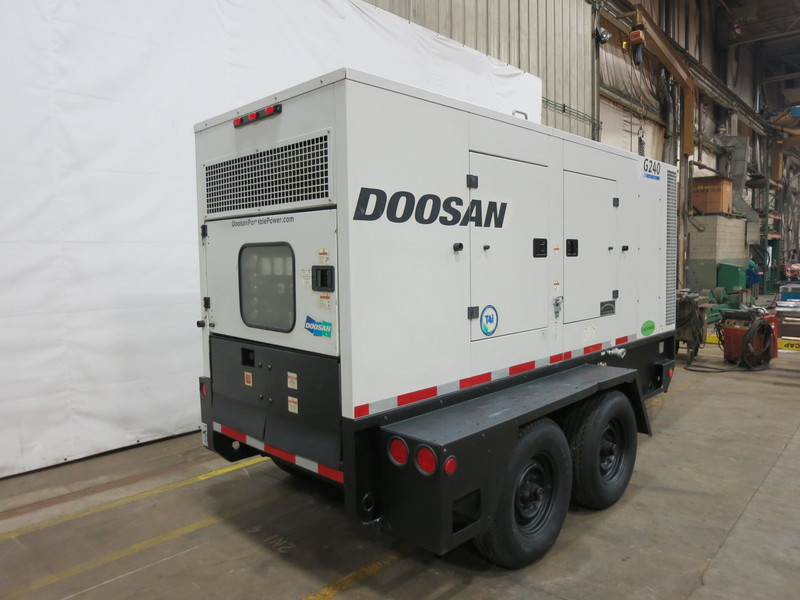 Used Doosan / Cummins G240 Rental Grade Diesel Generator, 5006 Hrs